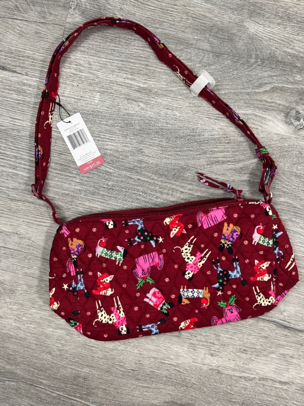 Vera Bradley Essentail Crossbody Holiday Hounds NWT